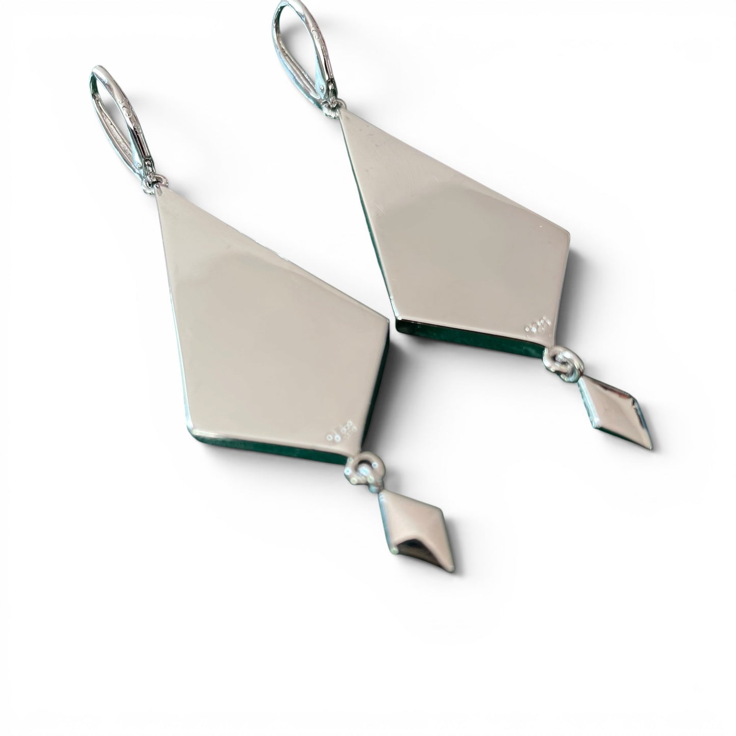 Sovereign Blue Pyramid Earrings Sterling Silver