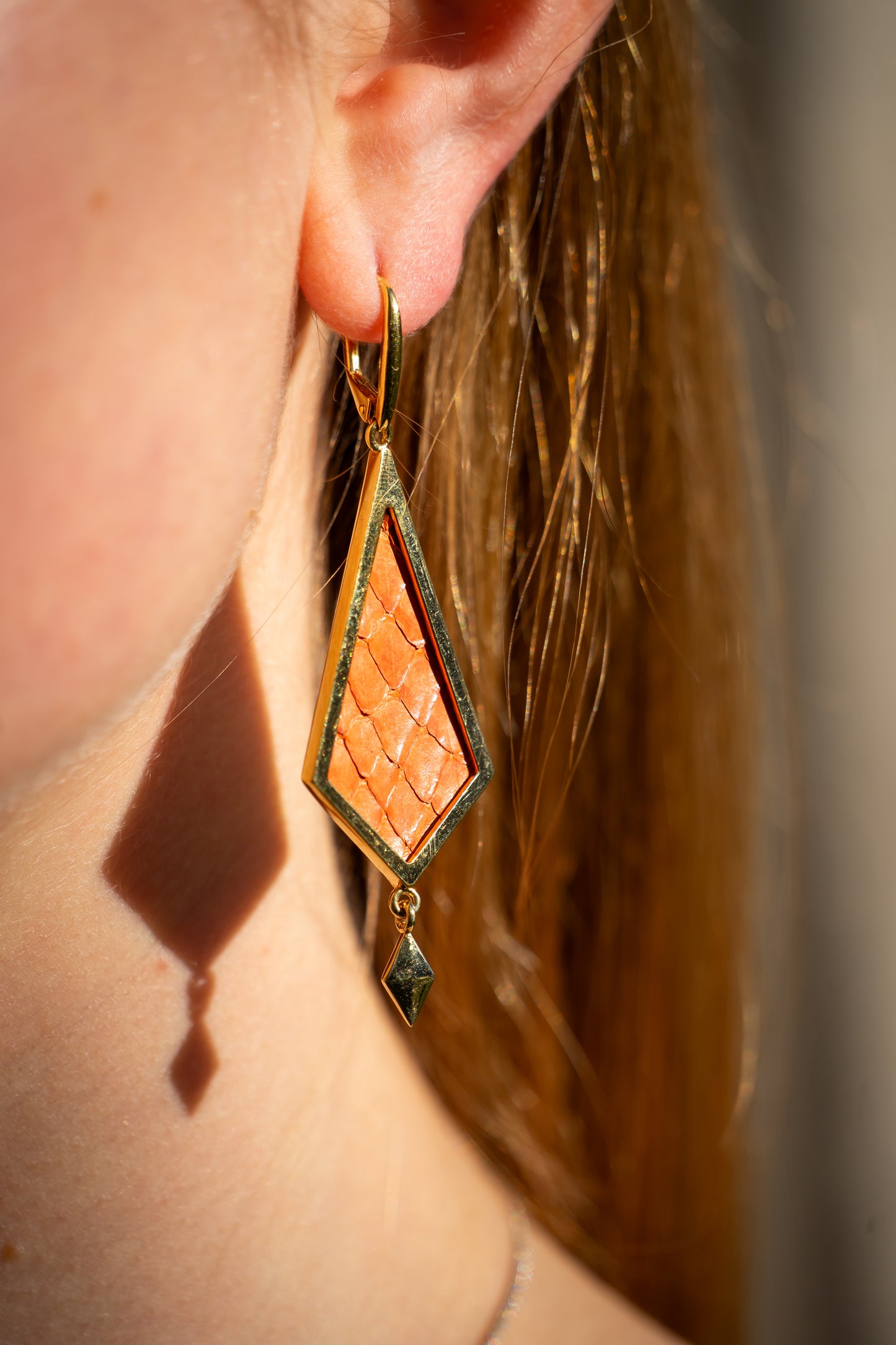 Mandarina Pyramid Earrings Silver & Gold Plated