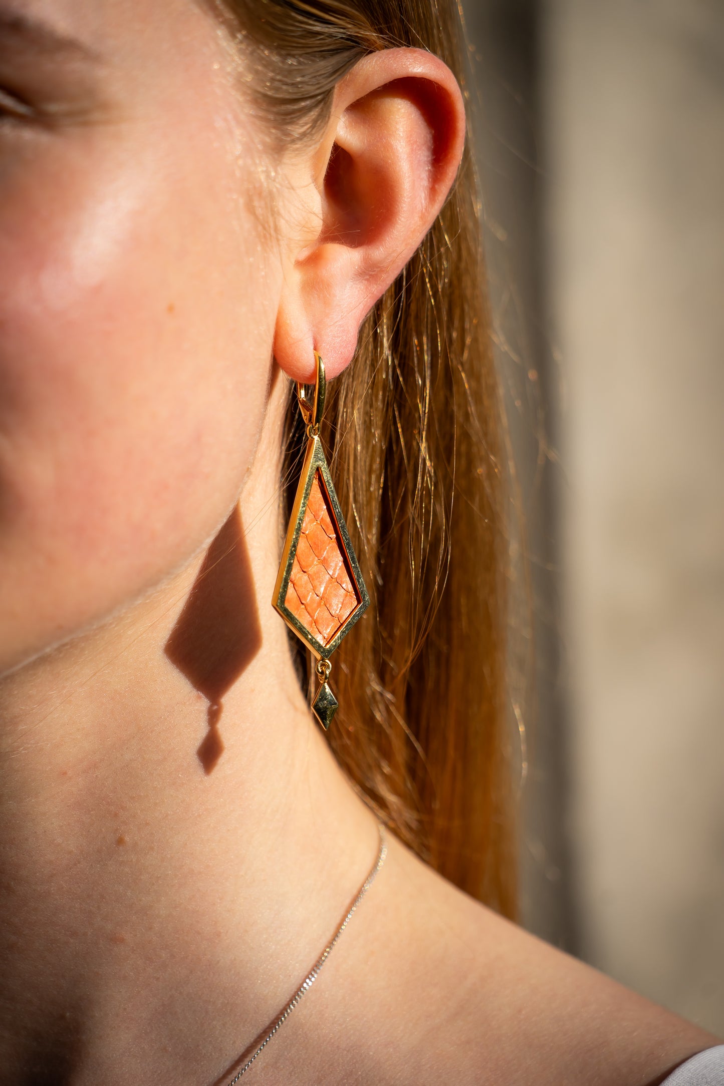 Mandarina Pyramid Earrings Silver & Gold Plated