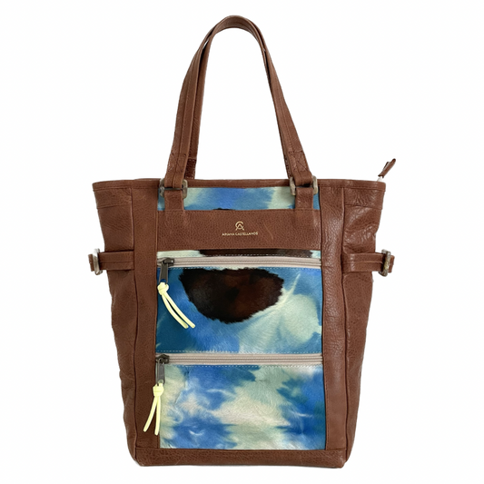 Mohave Dessert Brown Tie-Dye Blue Convertible Tote Backpack