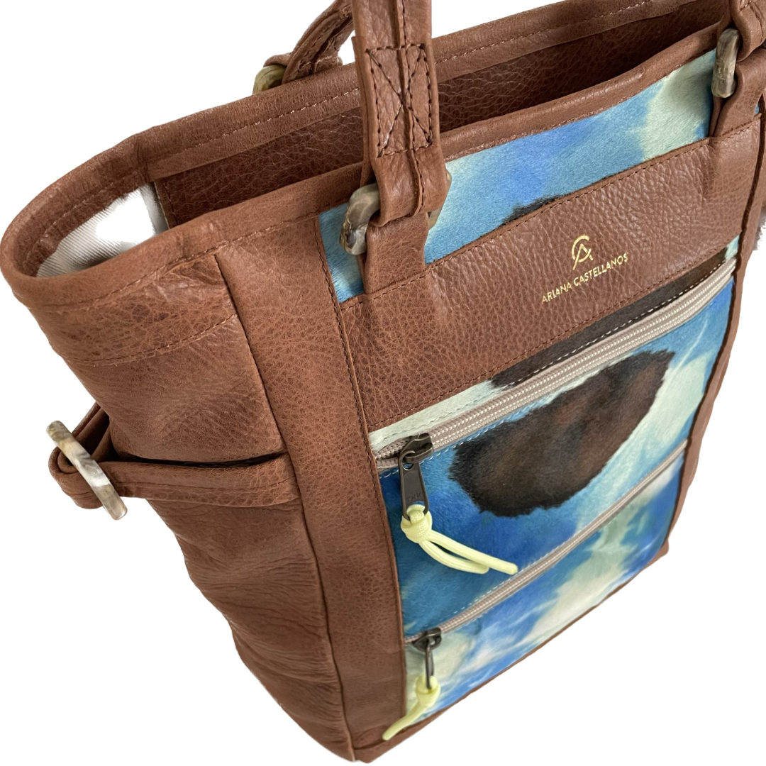 Mohave Dessert Brown Tie-Dye Blue Convertible Tote Backpack