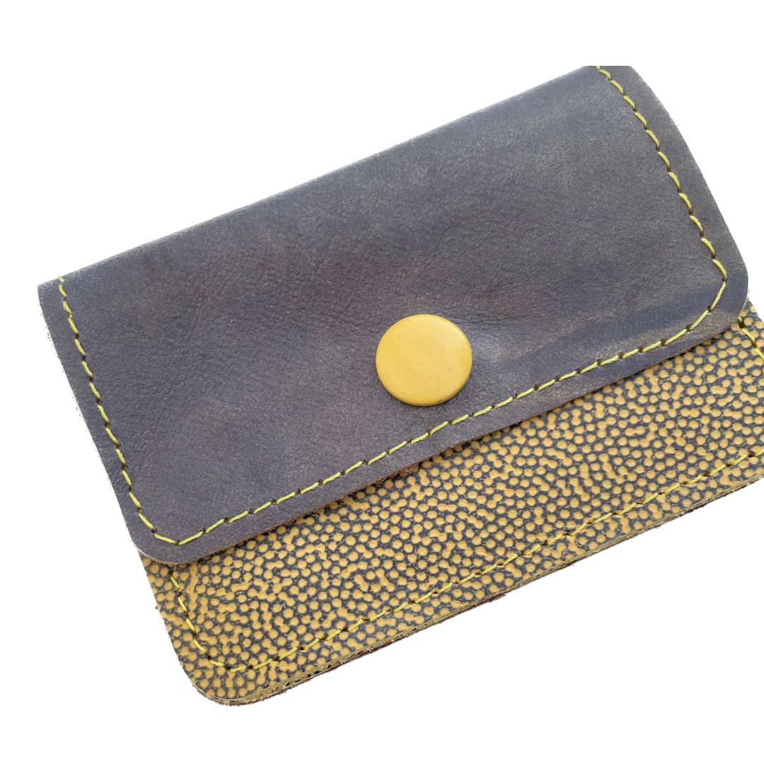 Iridescent Kusama Repurposed Leather Coinpiurse Cardholder