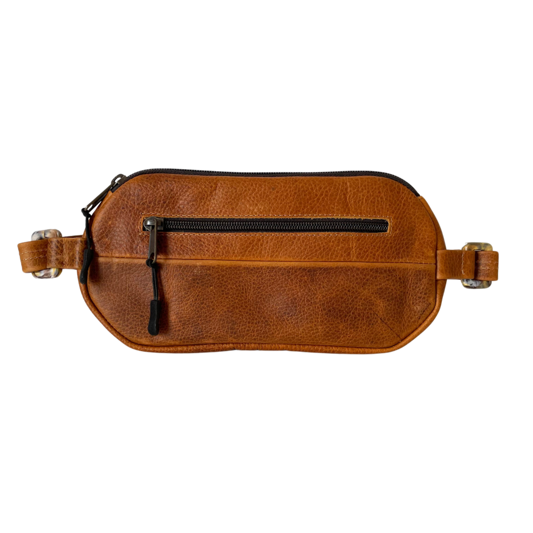 Sierra Repurposed Leather & Recycled Plastic Banana Bag